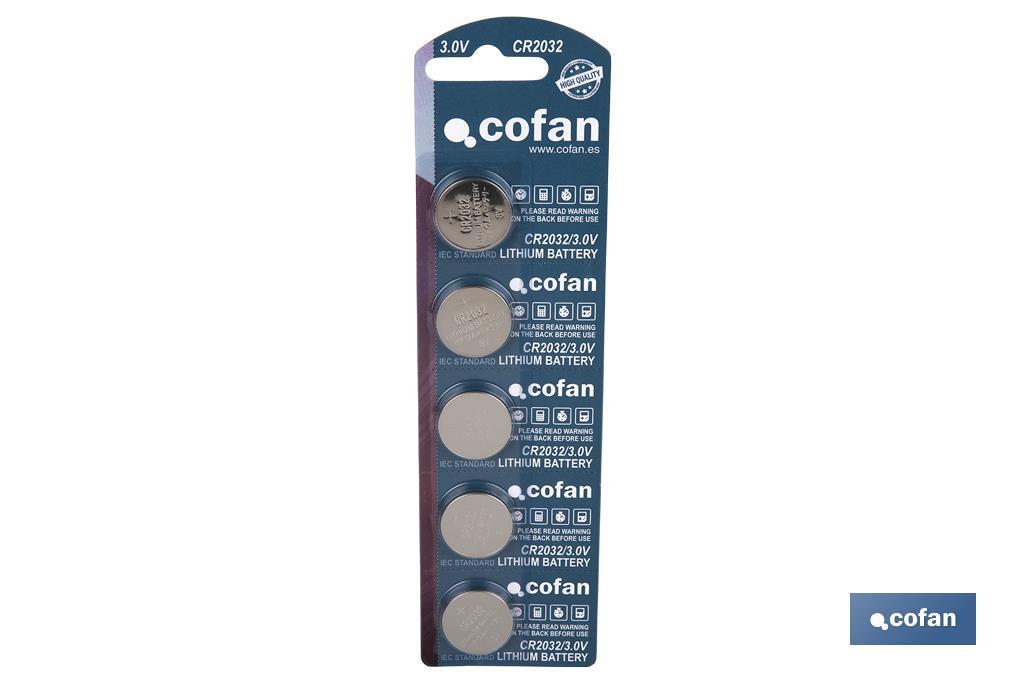 Pile a bottone CR2032/3.0V - Cofan