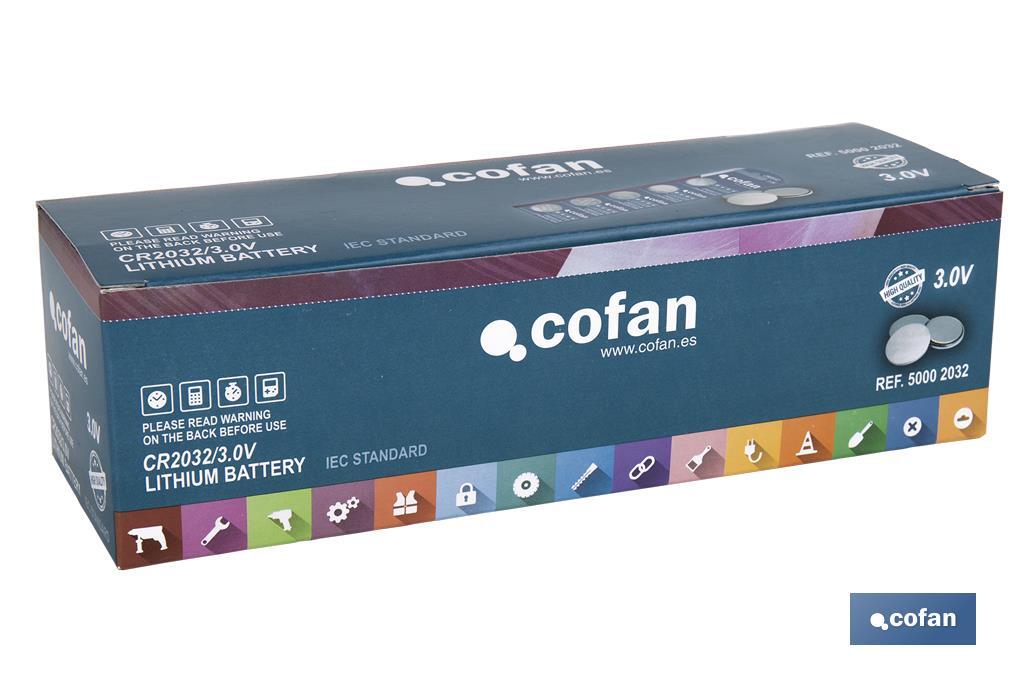"CR2032/3.0V"-Knopfzellen - Cofan