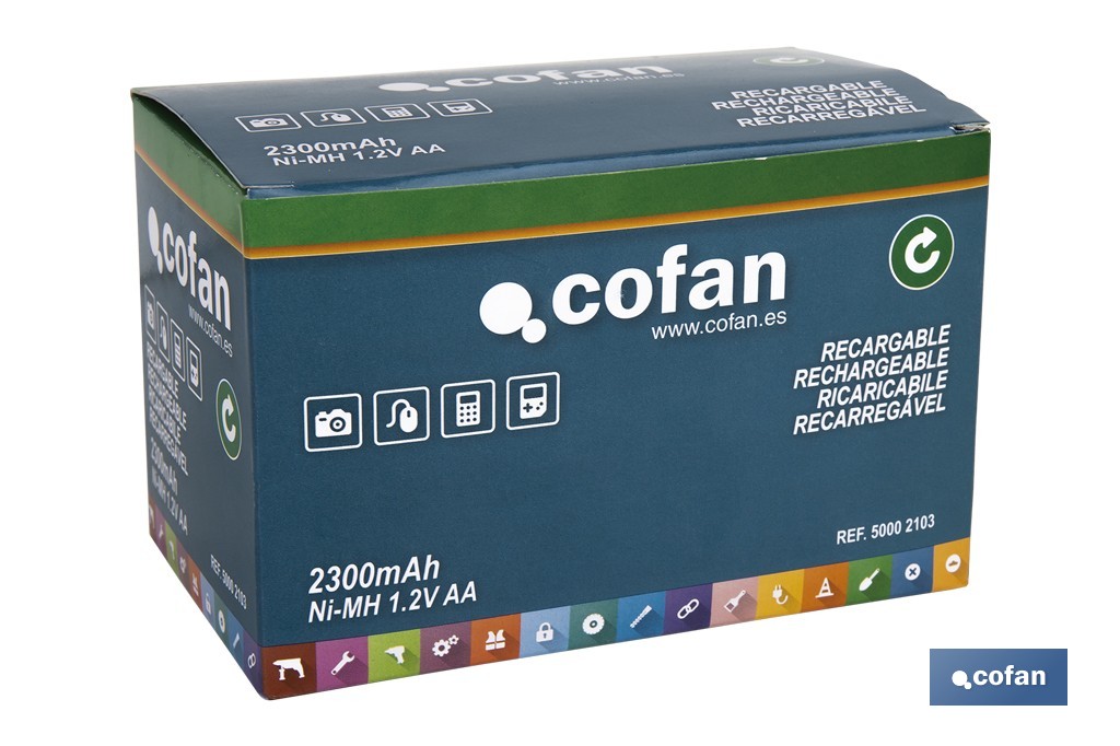 Pilas Recargables AA - Cofan
