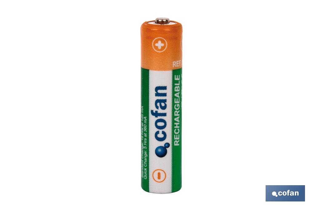 Wiederaufladbare "AAA"-Batterien - Cofan