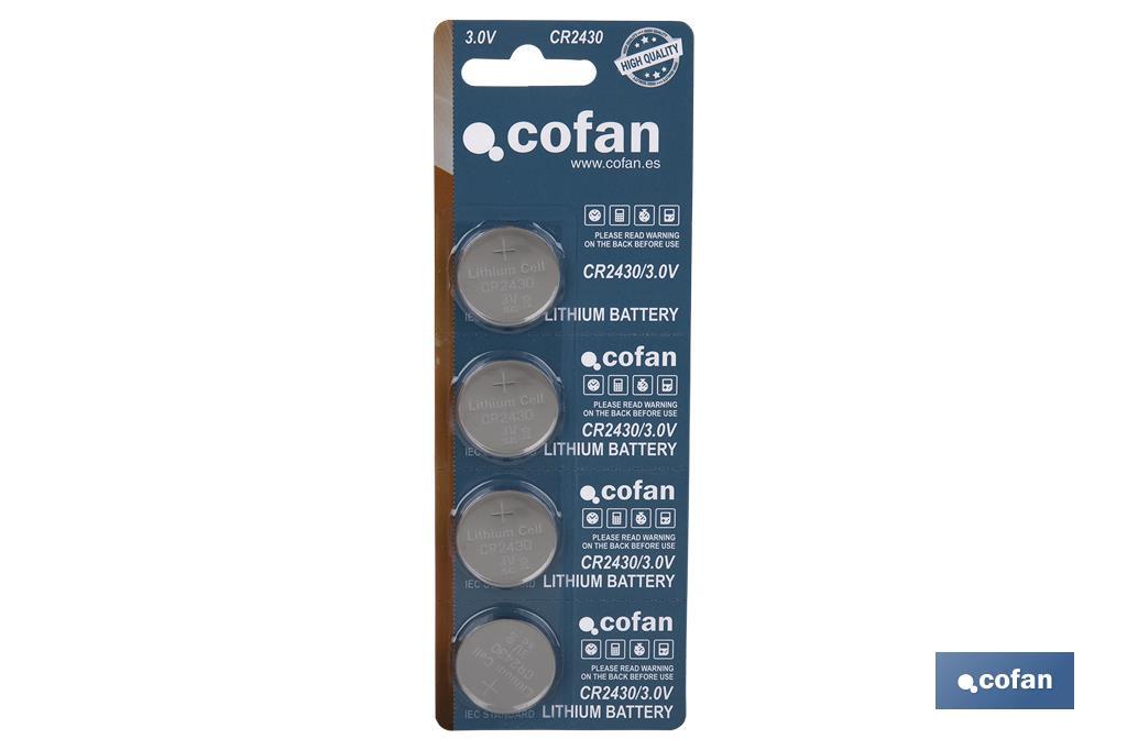 Pile a bottone CR2430/3.0V - Cofan