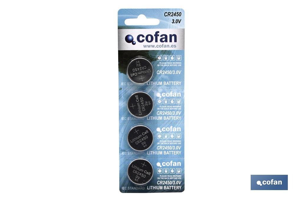 Pile a bottone CR2450/3.0V - Cofan