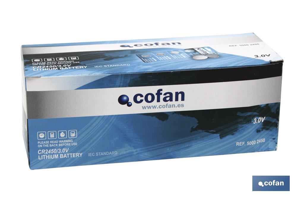 "CR2450/3.0V"-Knopfzellen - Cofan