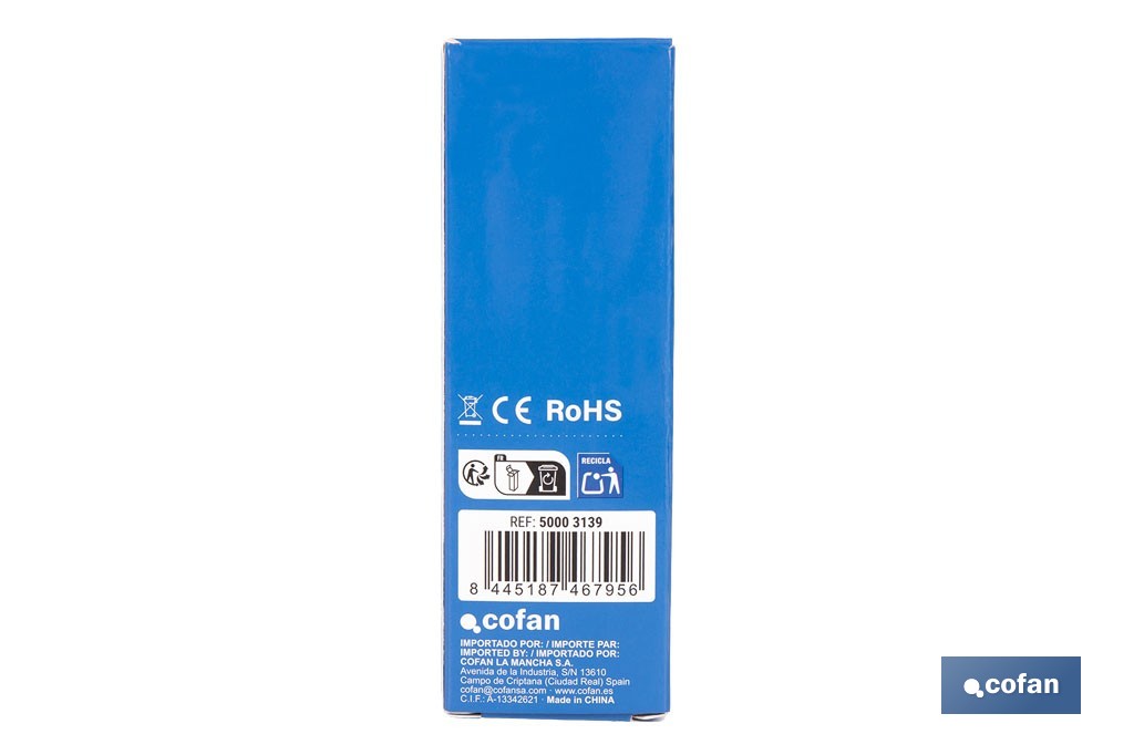 Linterna LED plegable y recargable con 5 modos de luz y con base magnética | 1200 lm, alcance de 100 m - Cofan