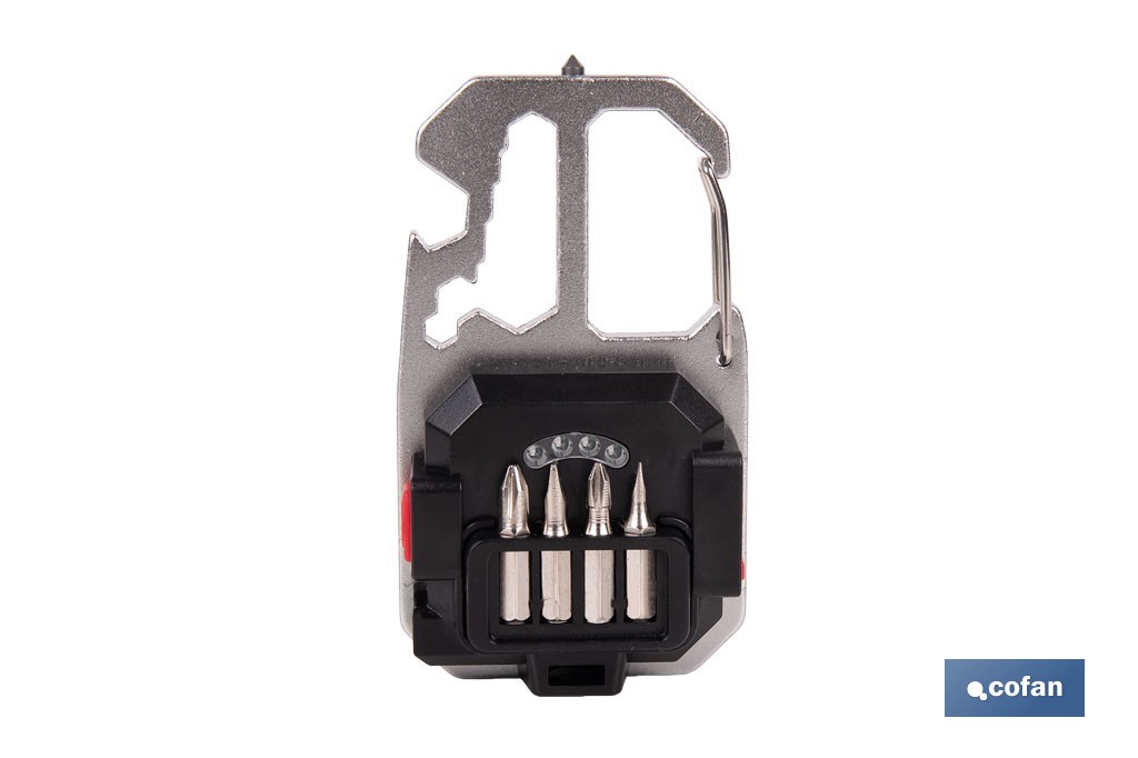 Linterna llavero LED COB 500 lm recargable con 7 modos de luz | Lámpara multifuncional - Cofan