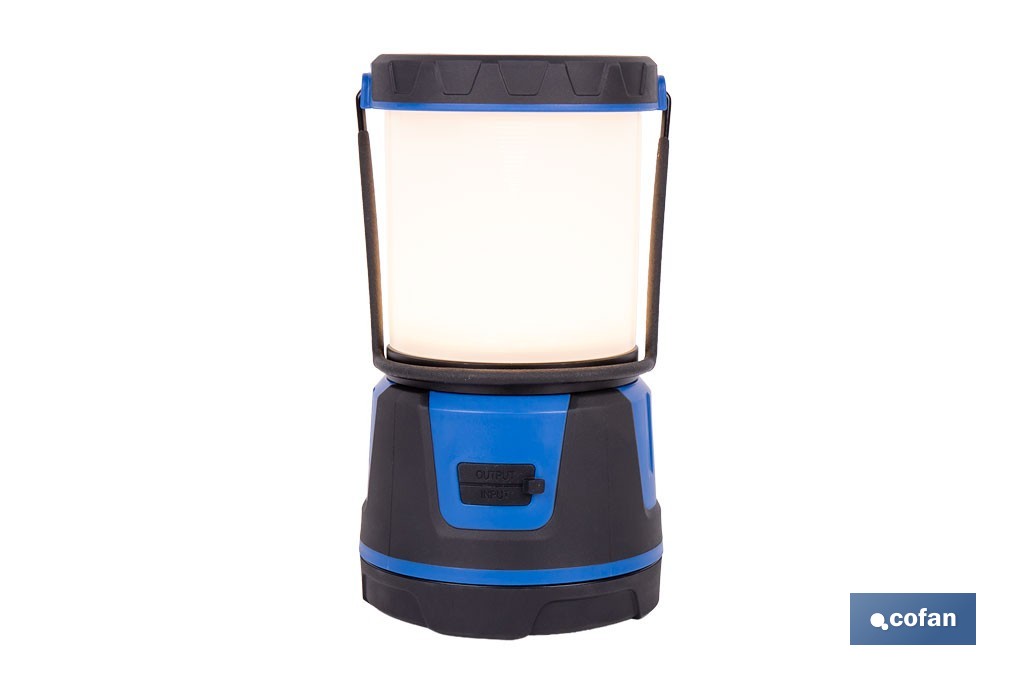 Linterna de camping COB LED 2000 lm recargable con 5 modos de luz | Iluminación regulable - Cofan