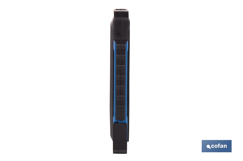 Lámpara de inspección de 500 LM COB LED con panel solar | Recargable con USB Tipo C | Luz blanca y roja | Base Magnética - Cofan