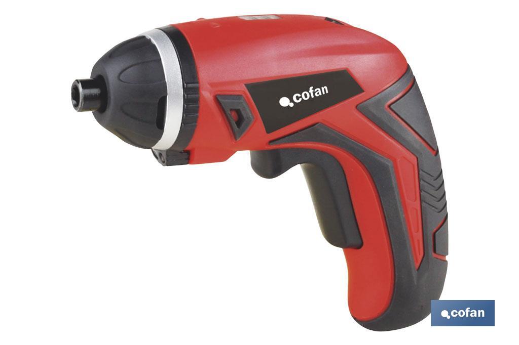 Atornillador/Destornillador a batería | 200 rpm | Batería Li-ion de 3.6 V + Cargador incluidos | Duración batería: 3-5 horas - Cofan
