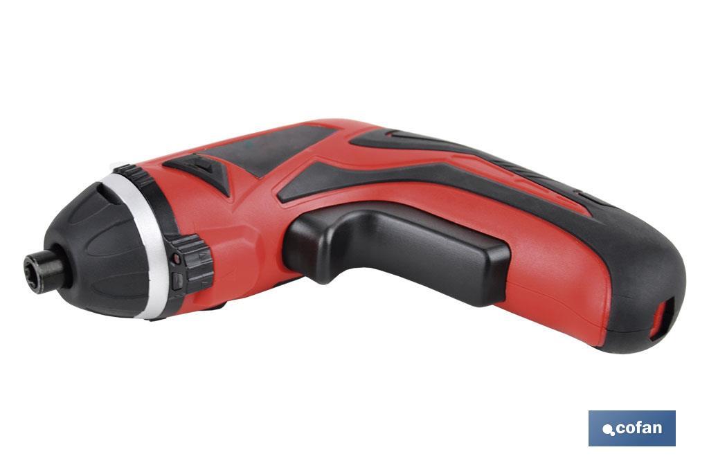 Atornillador/Destornillador a batería | 200 rpm | Batería Li-ion de 3.6 V + Cargador incluidos | Duración batería: 3-5 horas - Cofan