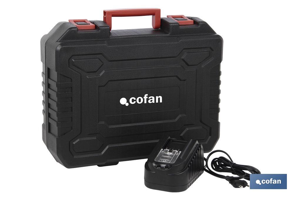 Taladro Percutor a Batería con 1300 rpm | Batería Li-ion de 20V - 1,5 Ah + Cargador incluidos - Cofan