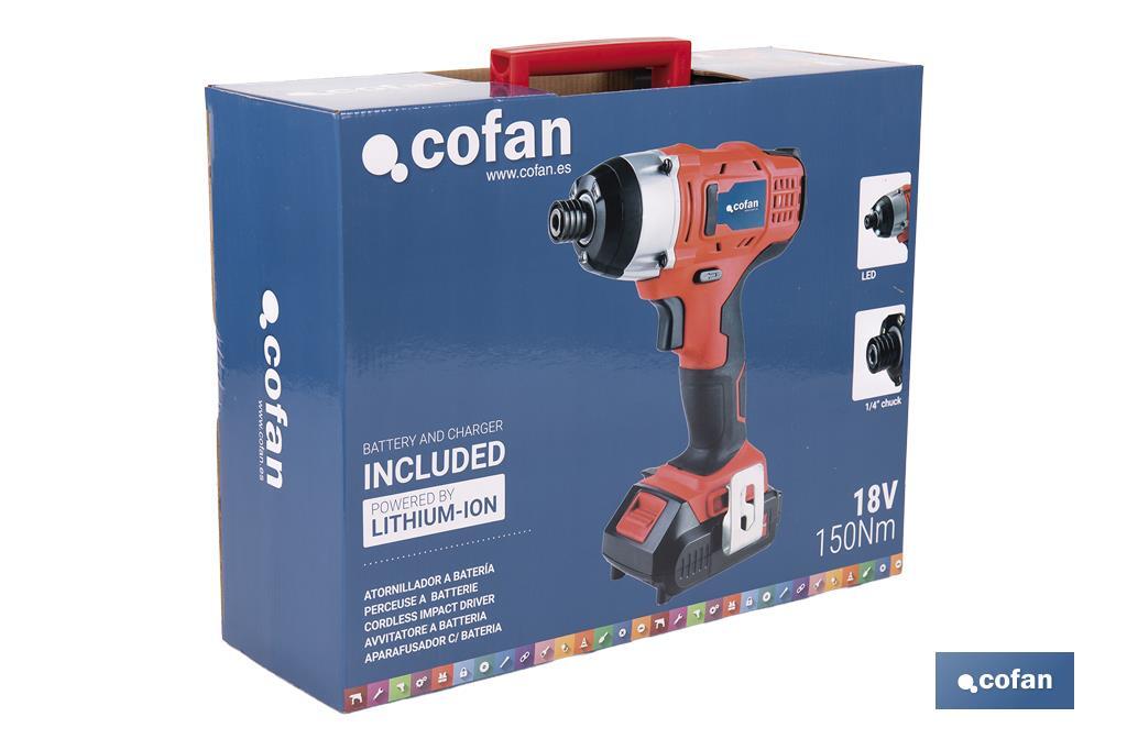 LI-ION CORDLESS IMPACT DRIVER - Cofan
