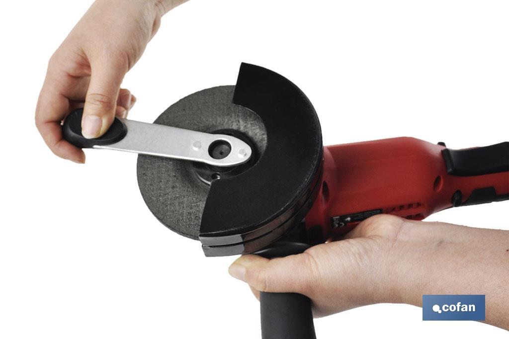 Amoladora a batería | Batería Li-ion de 20V y 2,0 Ah + Cargador incluidos | Apta para discos de ø115 mm - Cofan