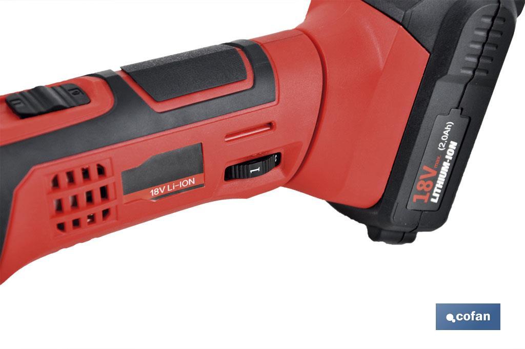 Multiherramienta a Batería | 15000 rpm | Batería Li-ion  18V + Cargador incluidos | Incluye accesorios - Cofan