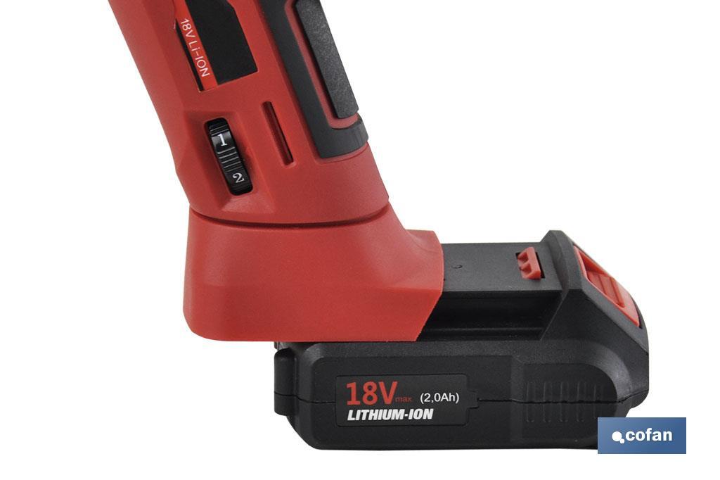 Multiherramienta a Batería | 15000 rpm | Batería Li-ion  18V + Cargador incluidos | Incluye accesorios - Cofan
