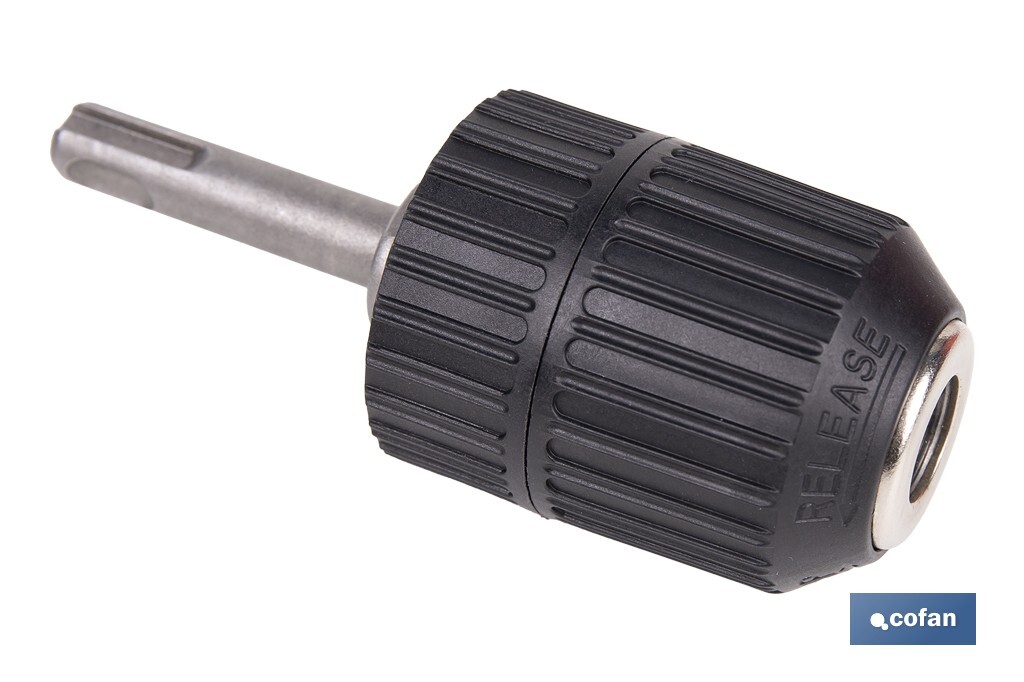 Martillo perforador SDS Plus sin escobillas multifunción | Taladra, percute y cincela | Incluye: maletín con accesorios, portabrocas automático con adaptador SDS PLUS, batería Li-Ion de 20 V y cargador - Cofan