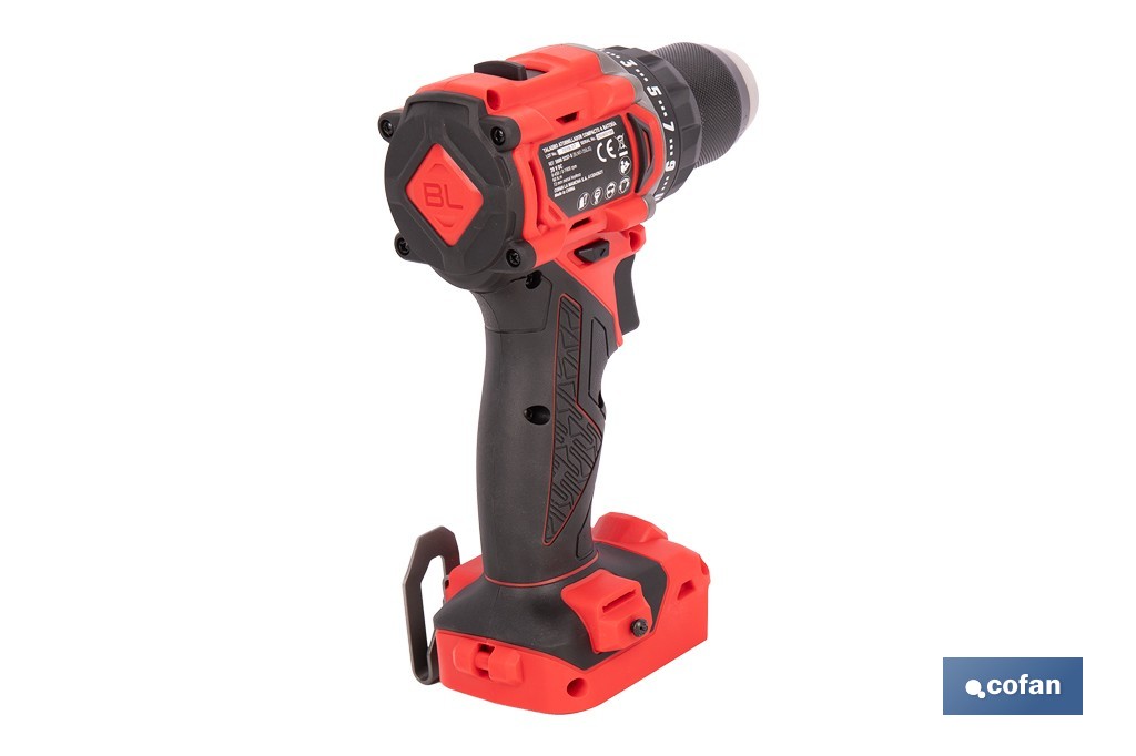 Taladro atornillador a batería con motor brushless | Potencia: 20 V | 2 velocidades | Disponible con y sin batería y cargador - Cofan