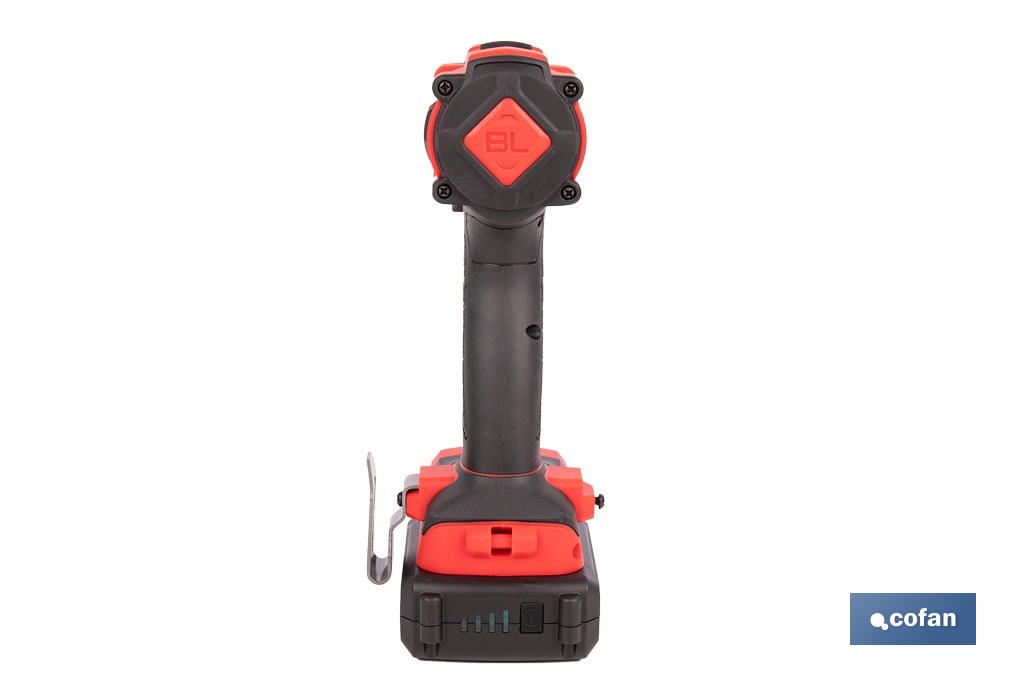 Taladro atornillador a batería con motor brushless | Potencia: 20 V | 2 velocidades | Disponible con y sin batería y cargador - Cofan