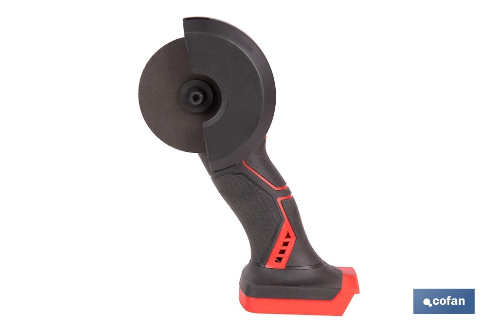 Mini amoladora a batería | 19.500 rpm | Para discos 76 mm | Empuñadura ergonómica | Disponible con y sin batería y cargador - Cofan