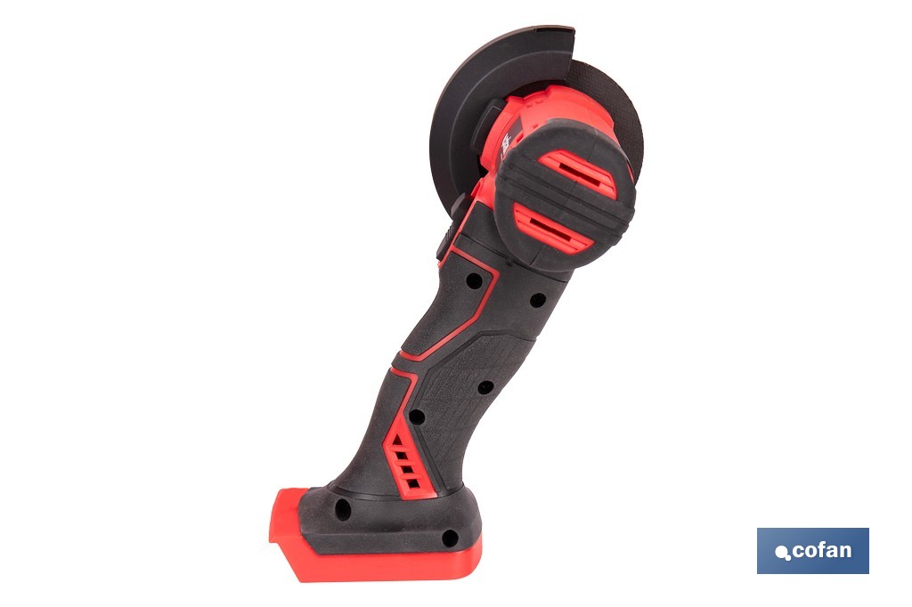 Mini amoladora a batería | 19.500 rpm | Para discos 76 mm | Empuñadura ergonómica | Disponible con y sin batería y cargador - Cofan