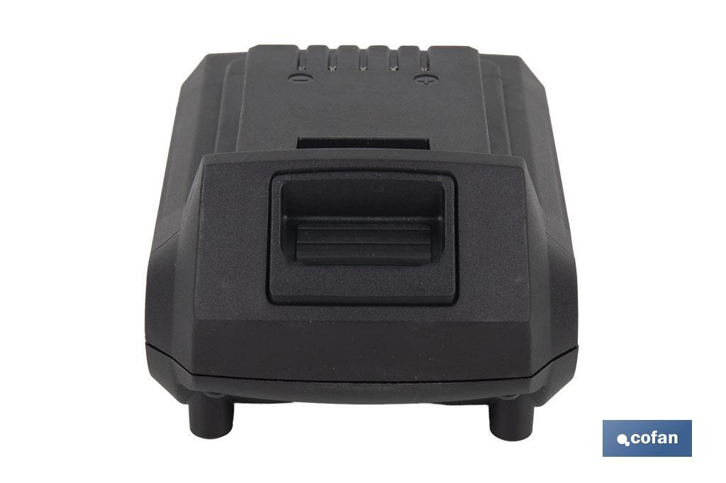 Batería de litio Li-ion de 20 V y 1.5 Ah | Adecuada para herramientas eléctricas Cofan | Protección electrónica integral - Cofan