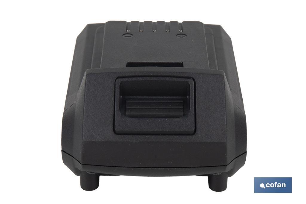 Batería de litio Li-ion de 20V y 2.0 Ah | Adecuada para herramientas eléctricas Cofan | Protección electrónica integral - Cofan