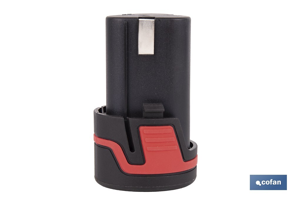 Batería Li-ion de 12 V y 2.0 Ah | Adecuado para taladro 50003244 | Larga duración y protección integral - Cofan