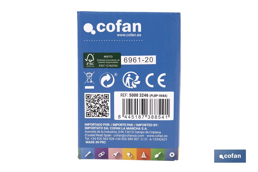Batería Li-ion de 12 V y 2.0 Ah | Adecuado para taladro 50003244 | Larga duración y protección integral - Cofan