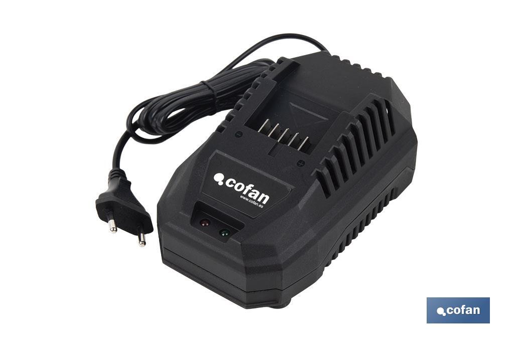 Cargador de batería de alta eficiencia: 20 V 4,5 A | Compatibilidad con sistema 1 For All | Tecnología de carga inteligente - Cofan