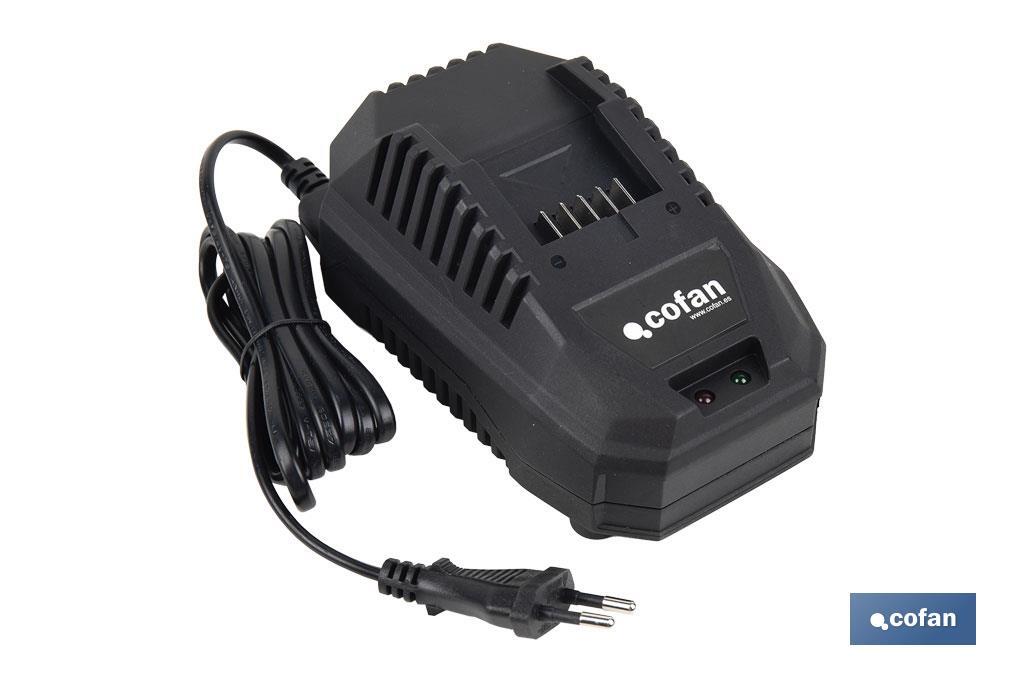 Cargador de batería de alta eficiencia: 20 V 4,5 A | Compatibilidad con sistema 1 For All | Tecnología de carga inteligente - Cofan