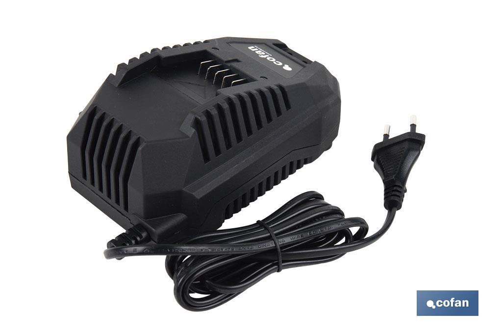 Cargador de batería de alta eficiencia: 20 V 4,5 A | Compatibilidad con sistema 1 For All | Tecnología de carga inteligente - Cofan