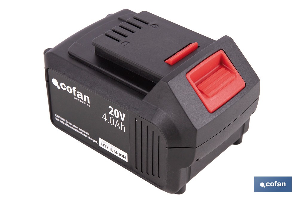 Sierra circular a batería 20 V con motor brushless | Disco de corte de Ø185 mm | 3650 rpm | Corte de profundidad hasta 50 mm | Incluye accesorios | Disponible con y sin batería y cargador - Cofan