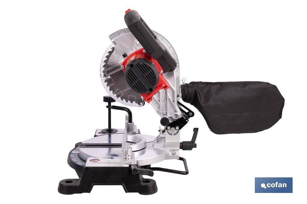 Ingletadora a batería 20 V con motor brushless | Corte máx. 105 mm, inclinación -45°/+45°, velocidad 3200 rpm | Incluye bolsa de polvo | Disponible con y sin batería y cargador - Cofan