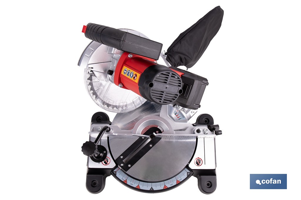 Ingletadora a batería 20 V con motor brushless | Corte máx. 105 mm, inclinación -45°/+45°, velocidad 3200 rpm | Incluye bolsa de polvo | Disponible con y sin batería y cargador - Cofan