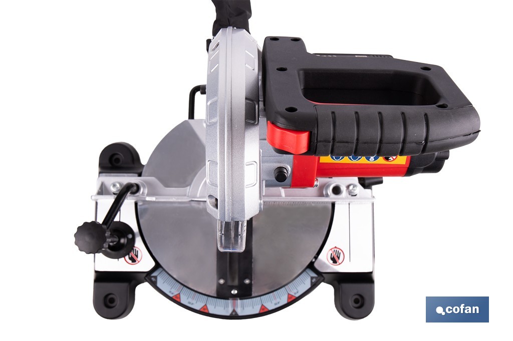 Ingletadora a batería 20 V con motor brushless | Corte máx. 105 mm, inclinación -45°/+45°, velocidad 3200 rpm | Incluye bolsa de polvo | Disponible con y sin batería y cargador - Cofan