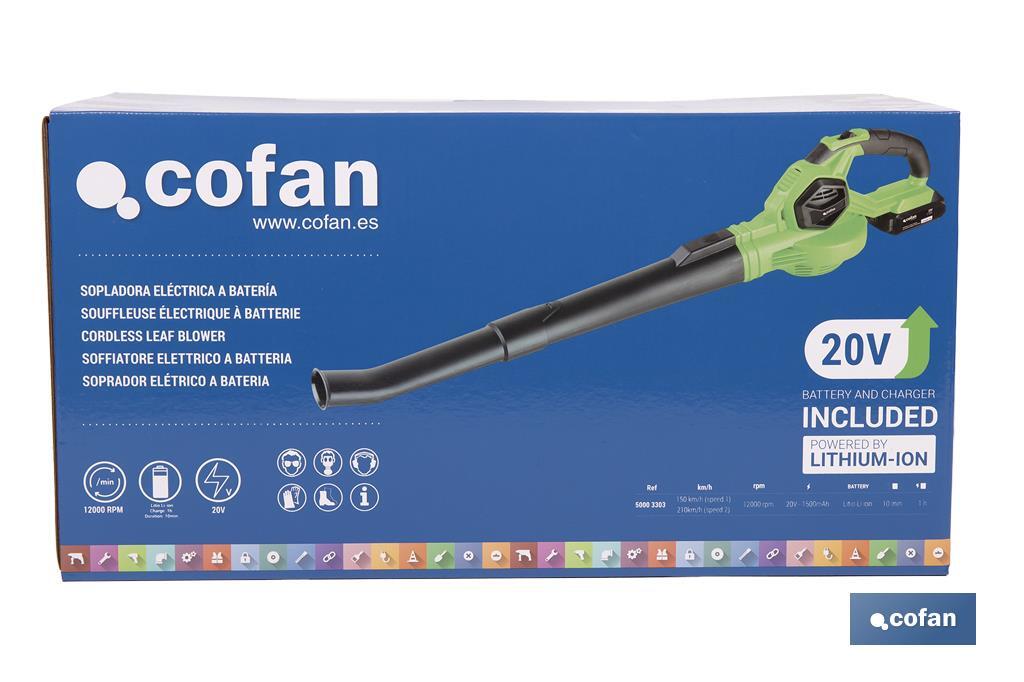Soprador a bateria. - Cofan