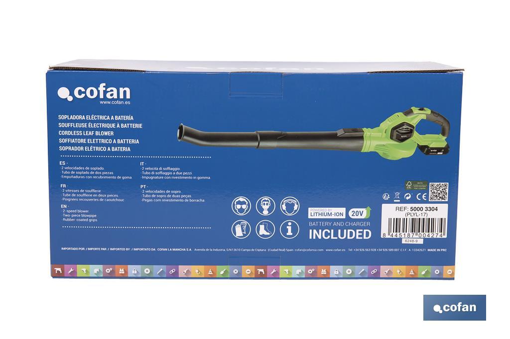 Soprador a bateria. - Cofan