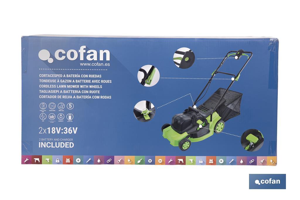 Cordless Lawn mower wheels - Cofan