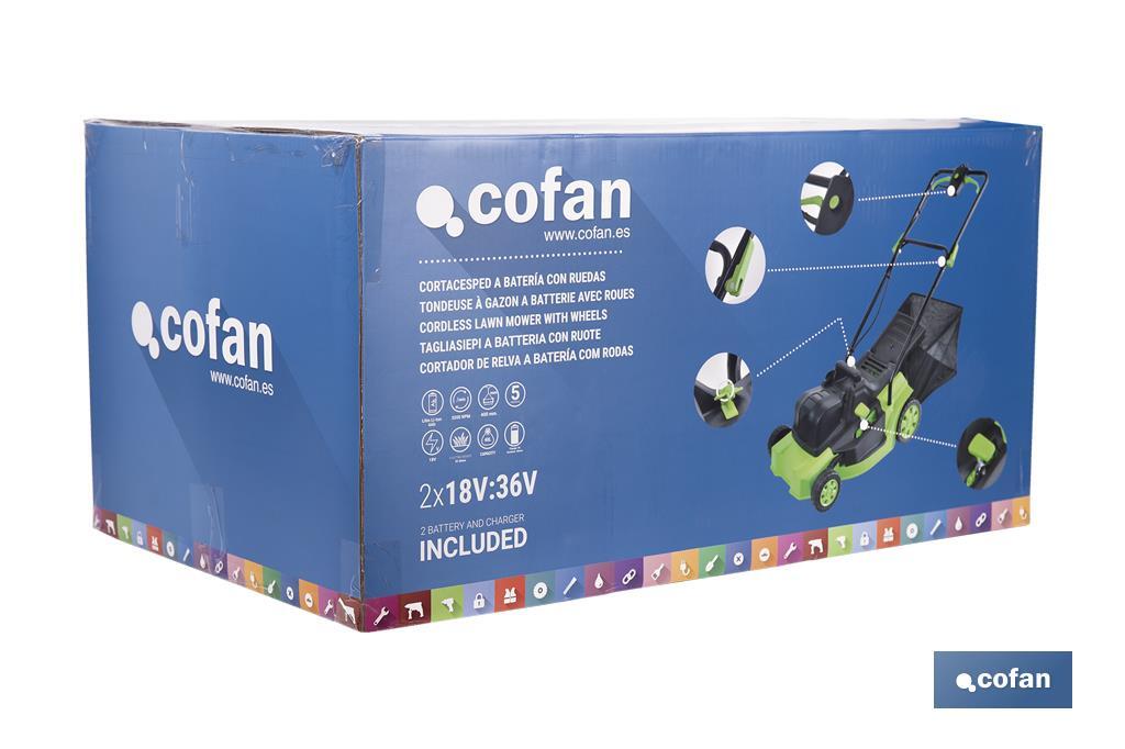 Cordless Lawn mower wheels - Cofan