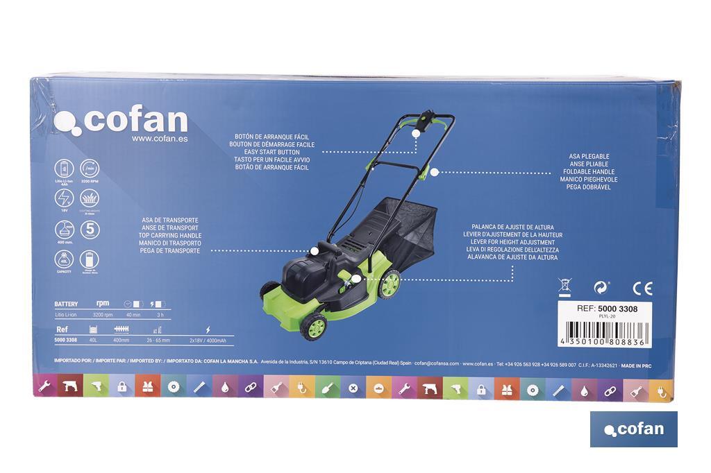 Cordless Lawn mower wheels - Cofan