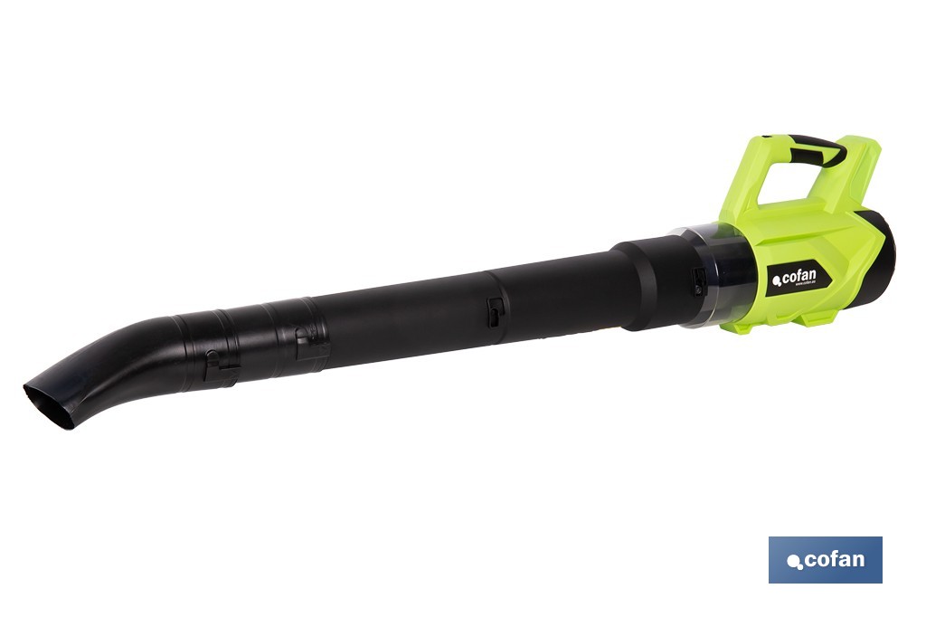 Sopladora a batería 20 V con 2 velocidades y motor de 22.500 rpm | Ligera, ergonómica y potente | Disponible con y sin batería y cargador - Cofan