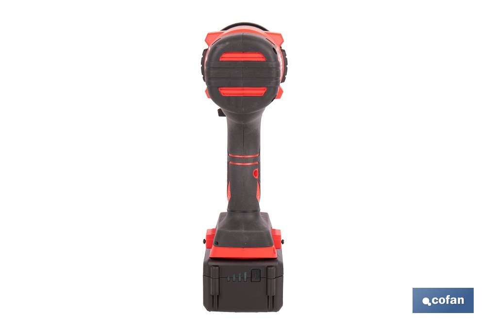 Pistola de impacto 1/2" a batería con motor brushless | Potencia: 20 V | Velocidad de 1800 rpm | 400–1000 Nm | Disponible con y sin batería y cargador - Cofan