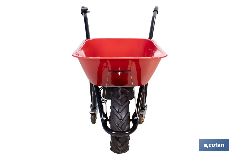 Carretilla de obra eléctrica a batería 20 V | Carga máxima de 260 kg | Motor de 500 W, batería Li-Ion 20 V 6.0 Ah - Cofan