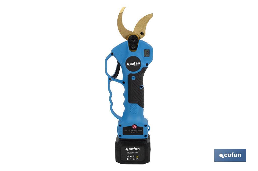 Kit of cordless pruning shears with extensible pole | Pole available in two different sizes: 130cm or 190cm - Cofan