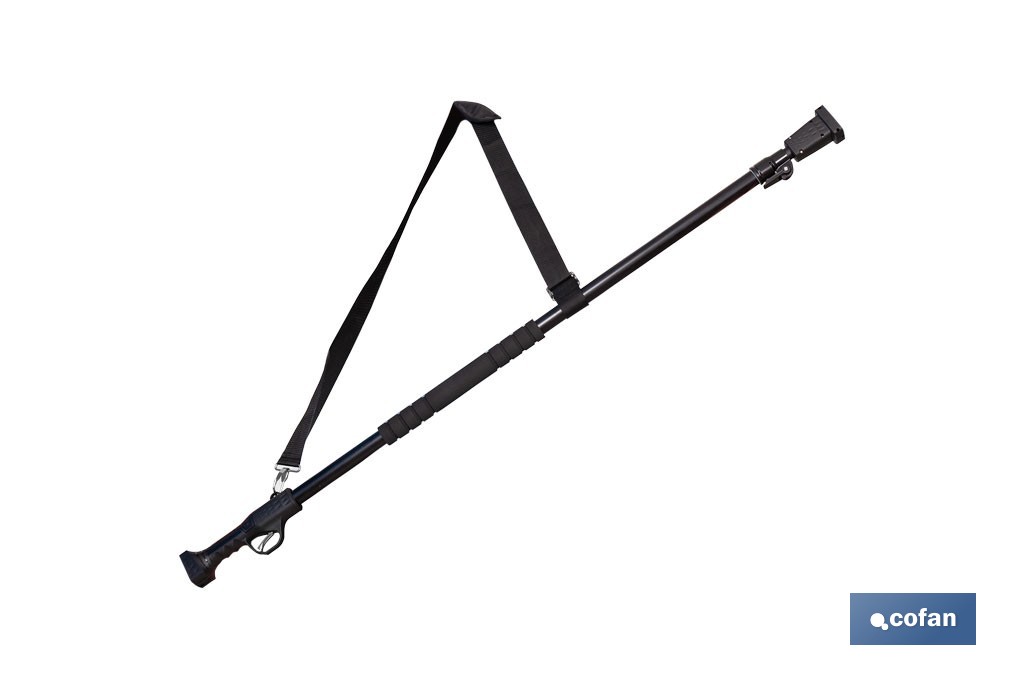Pértiga extensible para tijeras de podar eléctricas | Ajustable desde 1,4 m hasta 2,07 m | Correa incluida y gatillo ergonómico - Cofan