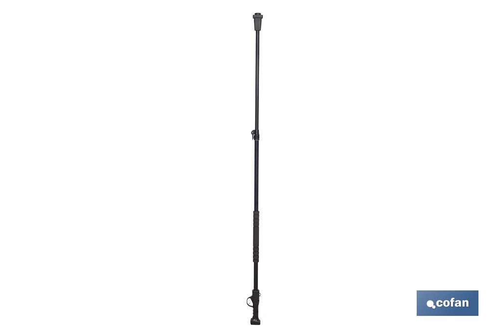 Pértiga extensible para tijeras de podar eléctricas | Ajustable desde 1,4 m hasta 2,07 m | Correa incluida y gatillo ergonómico - Cofan