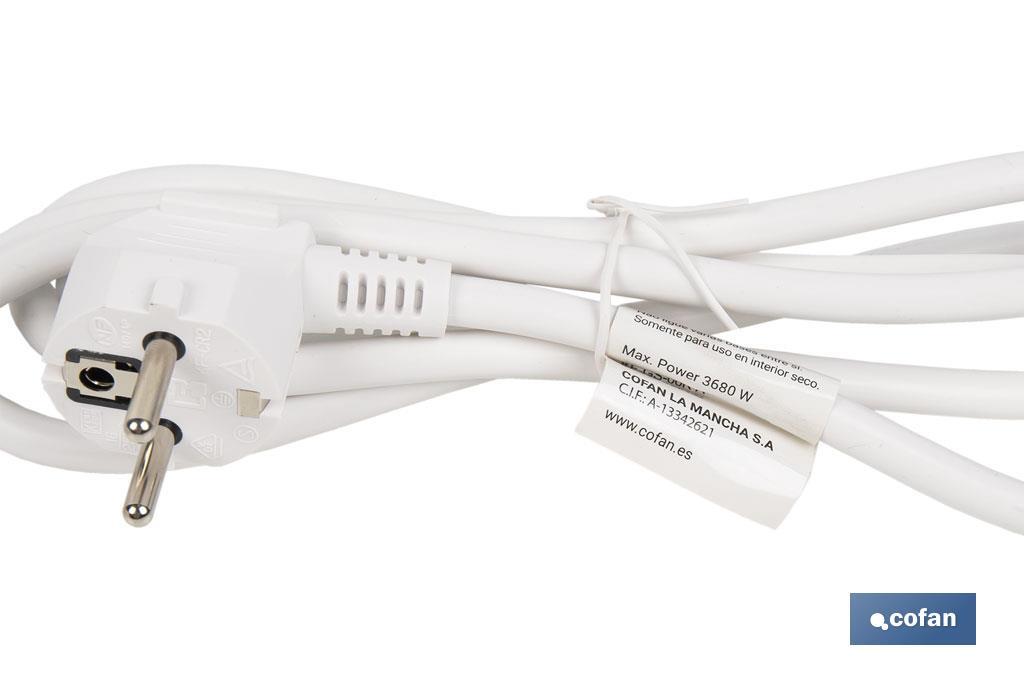 Base múltiple bipolar de 6 tomas para enchufes | Cable de 1,4 m | Interruptor de encendido - Cofan