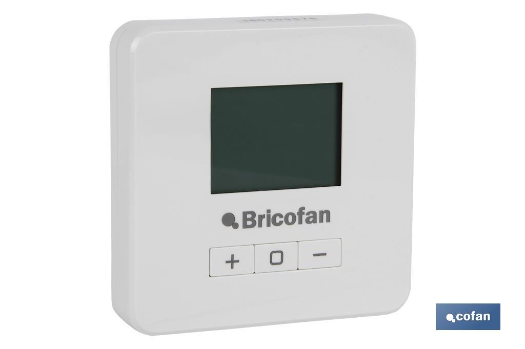 Digital thermostat | Heating | Digital temperature control | Size: 100 x 80 x 40mm - Cofan