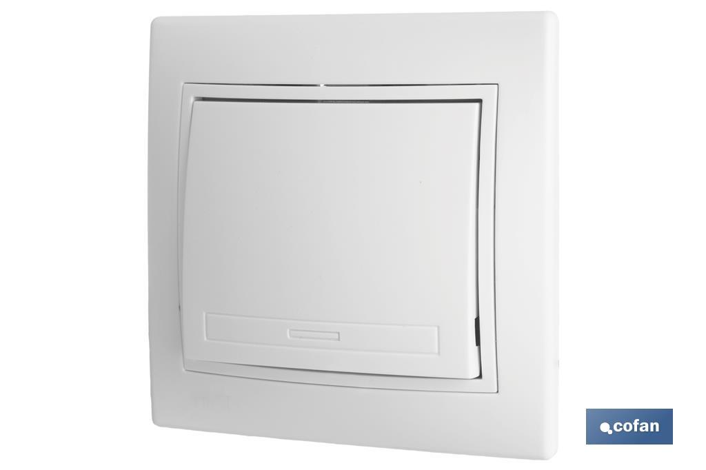 Flush mounted light switch | Pacific Model | 10A - 250V | White - Cofan