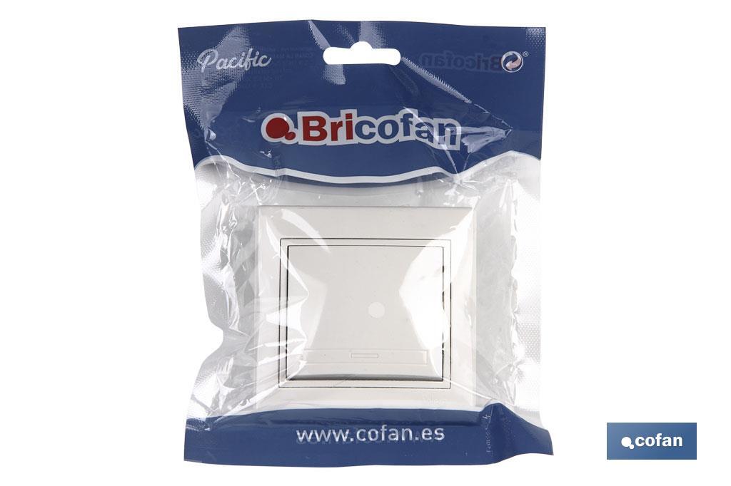 Interruptor - Conmutador de empotrar | Modelo Pacific | 10 A - 250 V | Color blanco - Cofan