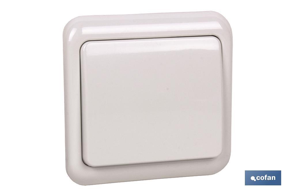 Flush mounted light switch for multi-way switching system | Pacific Model | 10A - 250V | White - Cofan